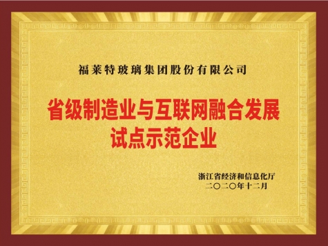 省級制造業與互聯網融合發展試點示范企業